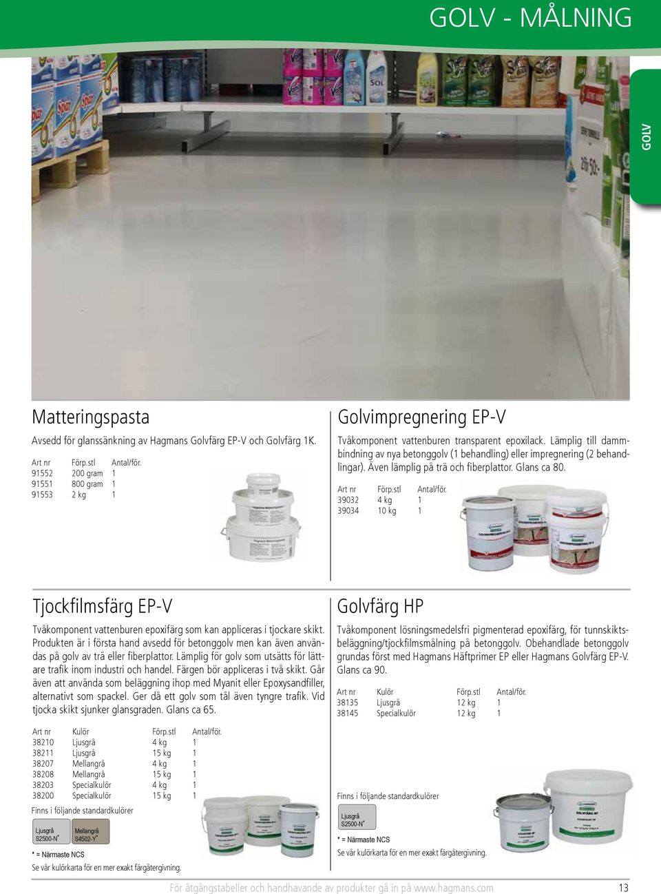 Lämplig till dammbindning av nya betonggolv (1 behandling) eller impregnering (2 behandlingar). Även lämplig på trä och fiberplattor. Glans ca 80.