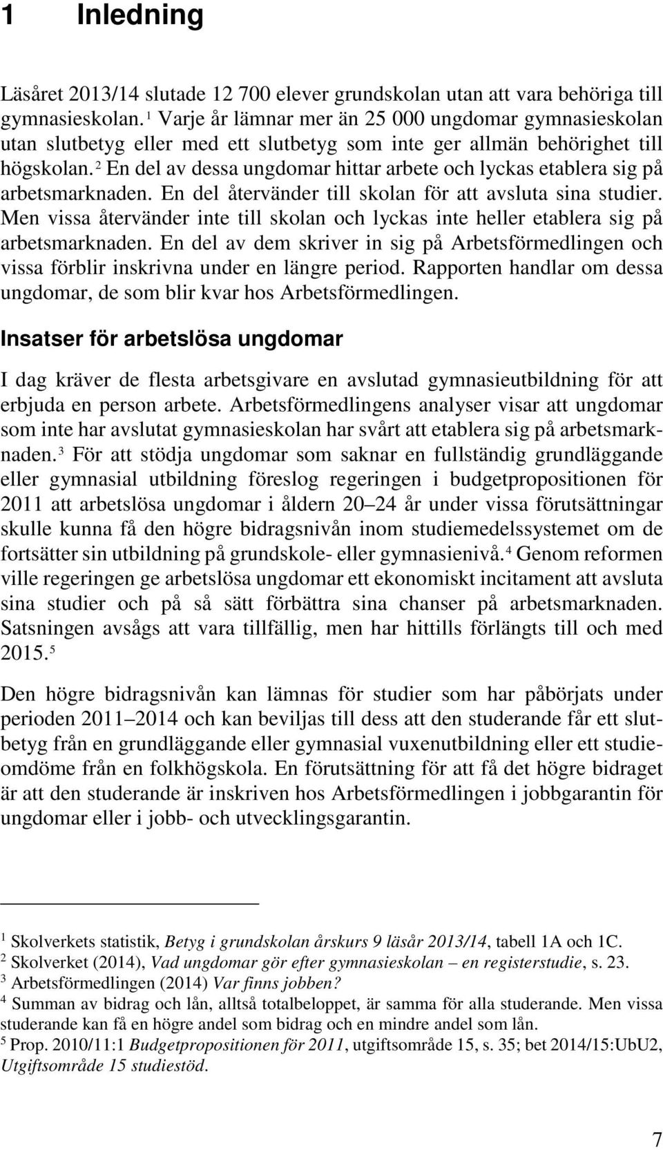 2 En del av dessa ungdomar hittar arbete och lyckas etablera sig på arbetsmarknaden. En del återvänder till skolan för att avsluta sina studier.