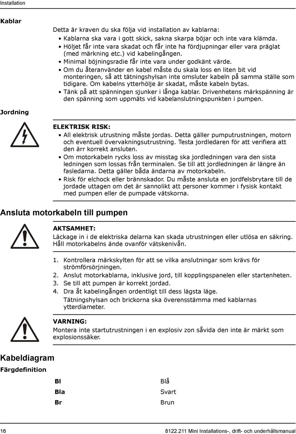 Om du återanvänder en kabel måste du skala loss en liten bit vid monteringen, så att tätningshylsan inte omsluter kabeln på samma ställe som tidigare.