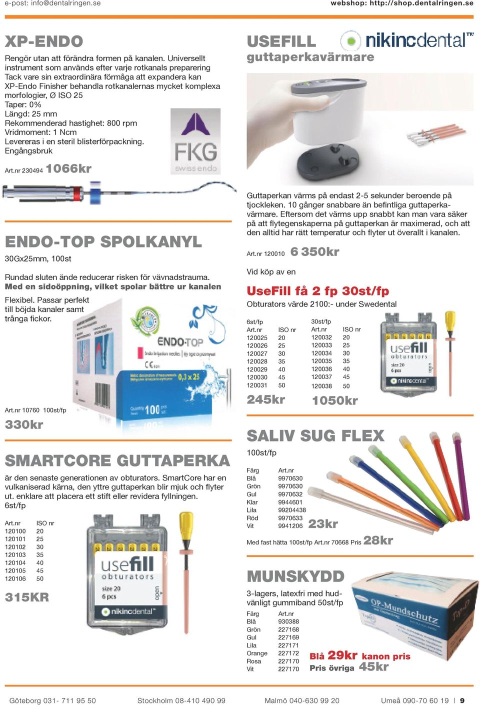 25 Taper: 0% Längd: 25 mm Rekommenderad hastighet: 800 rpm Vridmoment: 1 Ncm Levereras i en steril blisterförpackning. Engångsbruk Art.