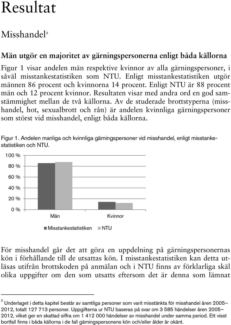 Resultaten visar med andra ord en god samstämmighet mellan de två källorna.