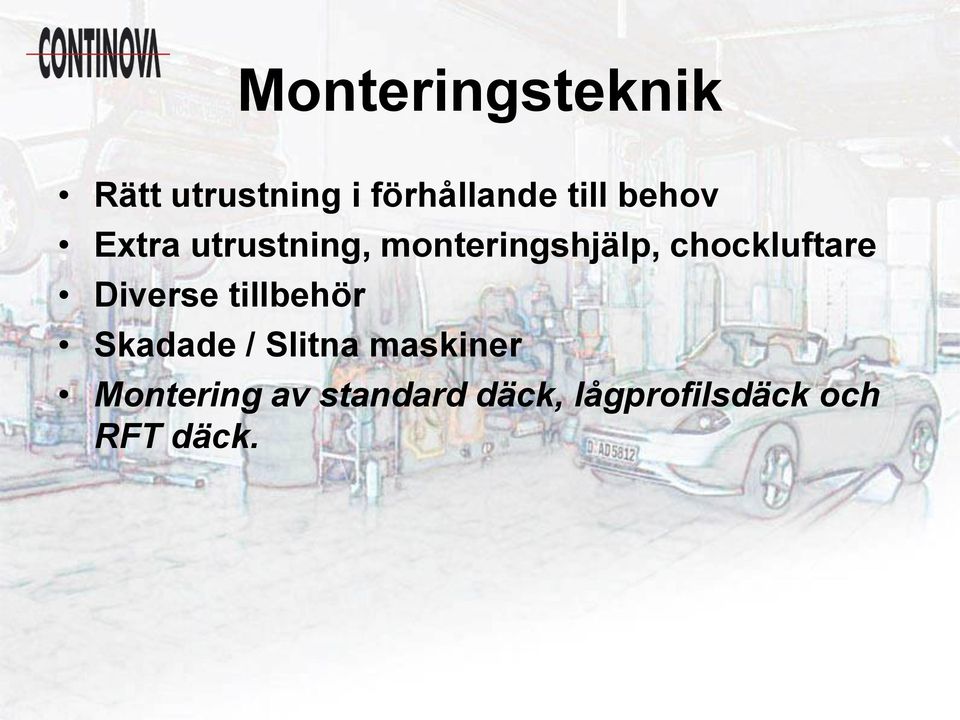 chockluftare Diverse tillbehör Skadade / Slitna