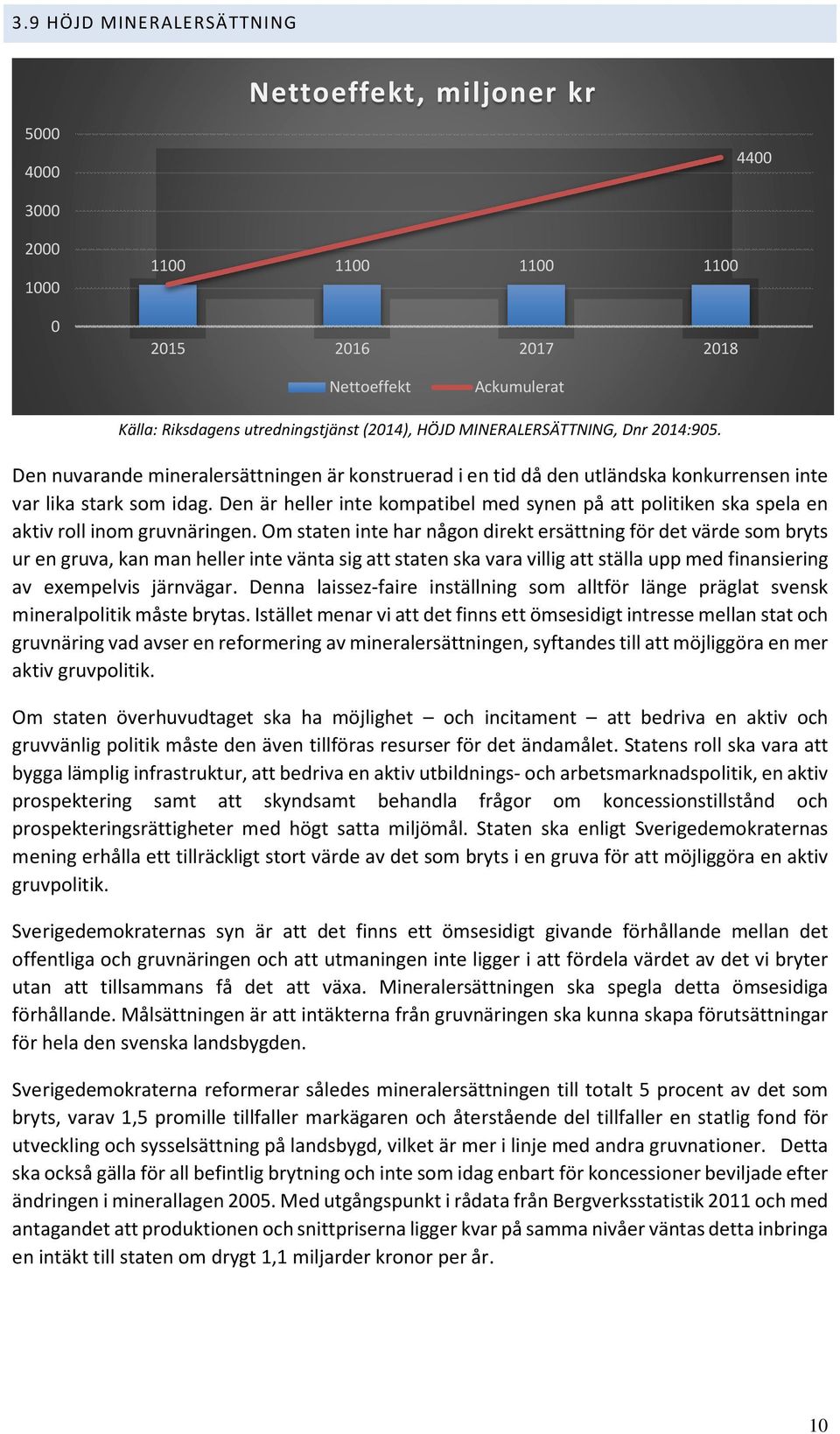 Den är heller inte kompatibel med synen på att politiken ska spela en aktiv roll inom gruvnäringen.