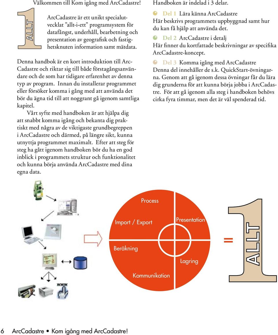 Denna handbok är en kort introduktion till Arc- Cadastre och riktar sig till både förstagångsanvändare och de som har tidigare erfarenhet av denna typ av program.