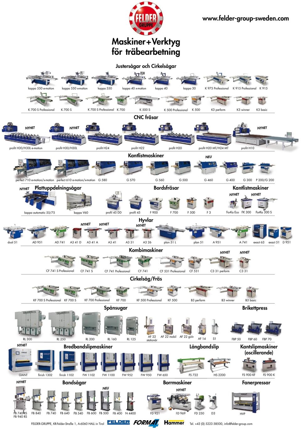 Bordsfräsar Kantlistmaskiner Hyvlar Kombimaskiner Cirkelsåg/Fräs Spånsugar Brikettpress AF 22 AF 22 mobil AF 22 golv