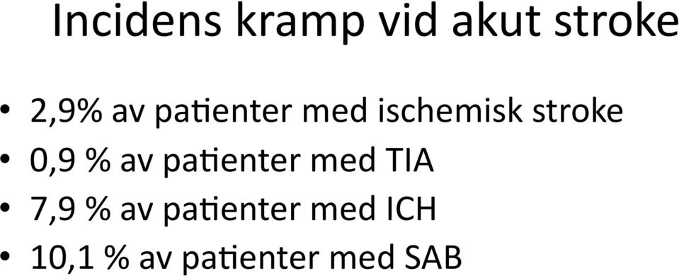 % av pasenter med TIA 7,9 % av