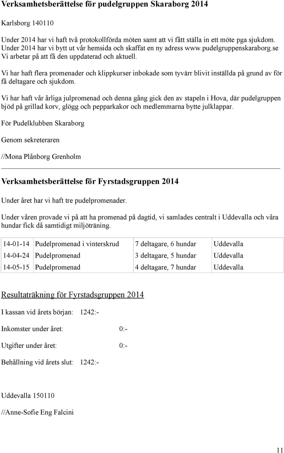 Vi har haft flera promenader och klippkurser inbokade som tyvärr blivit inställda på grund av för få deltagare och sjukdom.