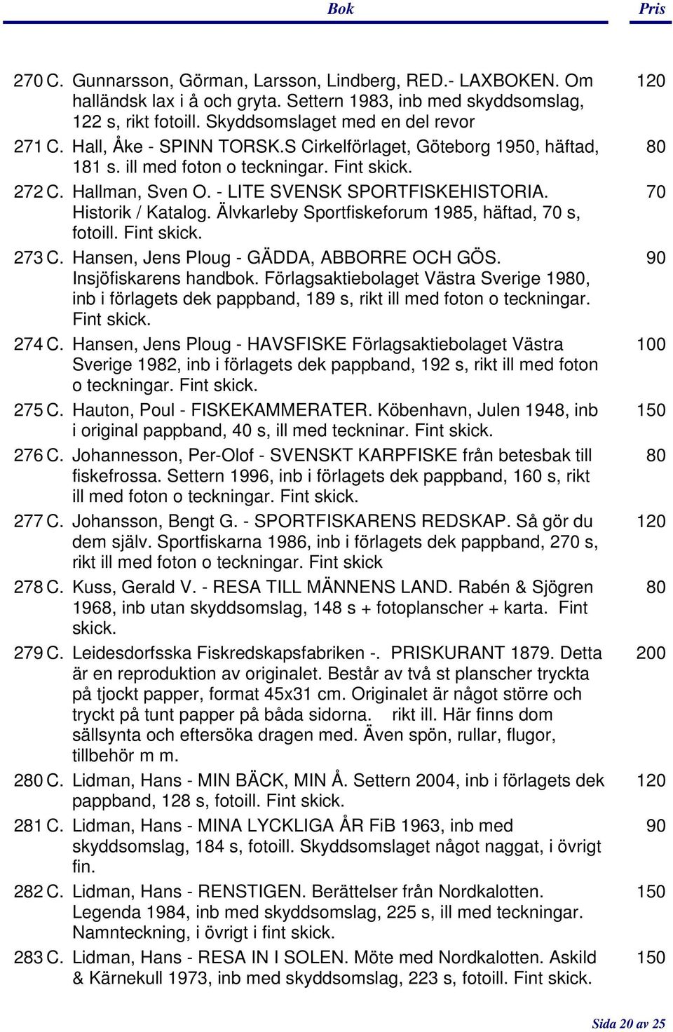 Älvkarleby Sportfiskeforum 1985, häftad, 70 s, fotoill. Fint 273 C. Hansen, Jens Ploug - GÄDDA, ABBORRE OCH GÖS. 90 Insjöfiskarens handbok.