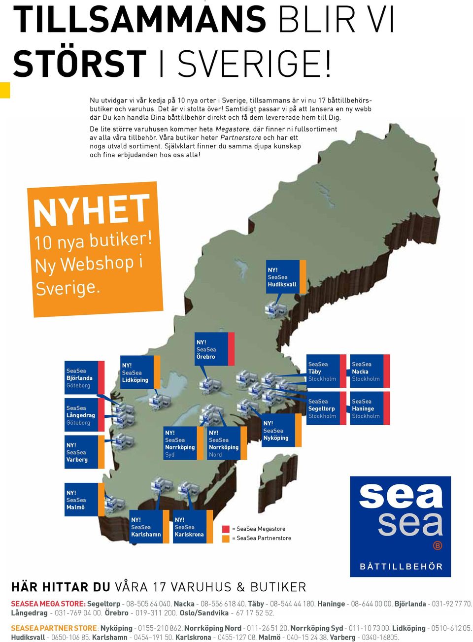 Samtidigt passar vi på att lansera en ny webb där Du kan handla Dina båttillbehör direkt och få dem levererade hem till Dig.