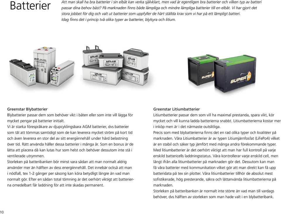 Vi har gjort det stora jobbet för dig och valt ut batterier som uppfyller de hårt ställda krav som vi har på ett lämpligt batteri.