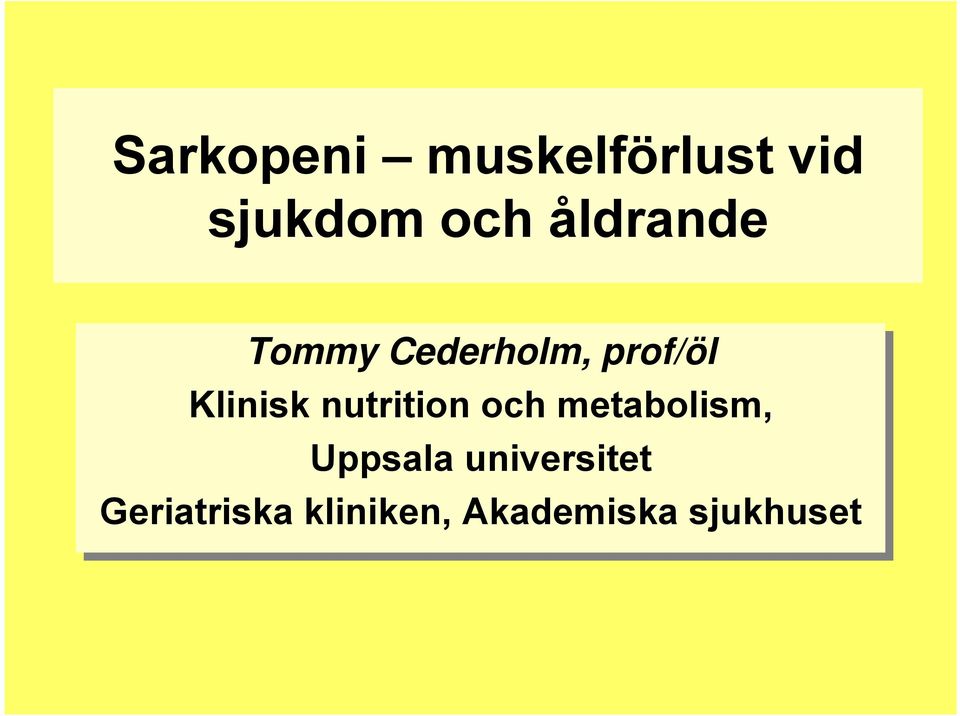 nutrition och metabolism, Uppsala