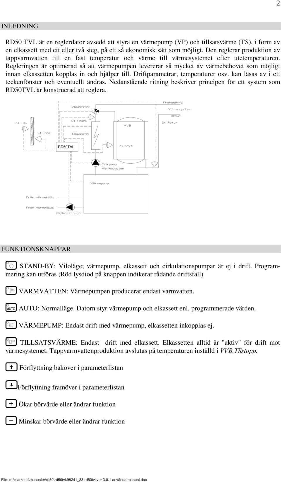 Regleringen är optimerad så att värmepumpen levererar så mycket av värmebehovet som möjligt innan elkassetten kopplas in och hjälper till. Driftparametrar, temperaturer osv.