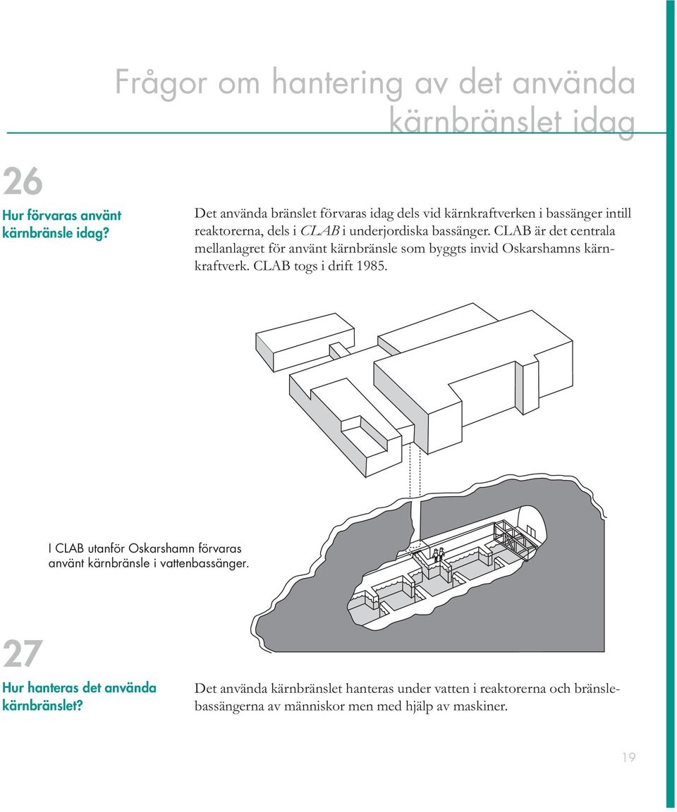 CLAB är det centrala mellanlagret för använt kärnbränsle som byggts invid Oskarshamns kärnkraftverk. CLAB togs i drift 1985.