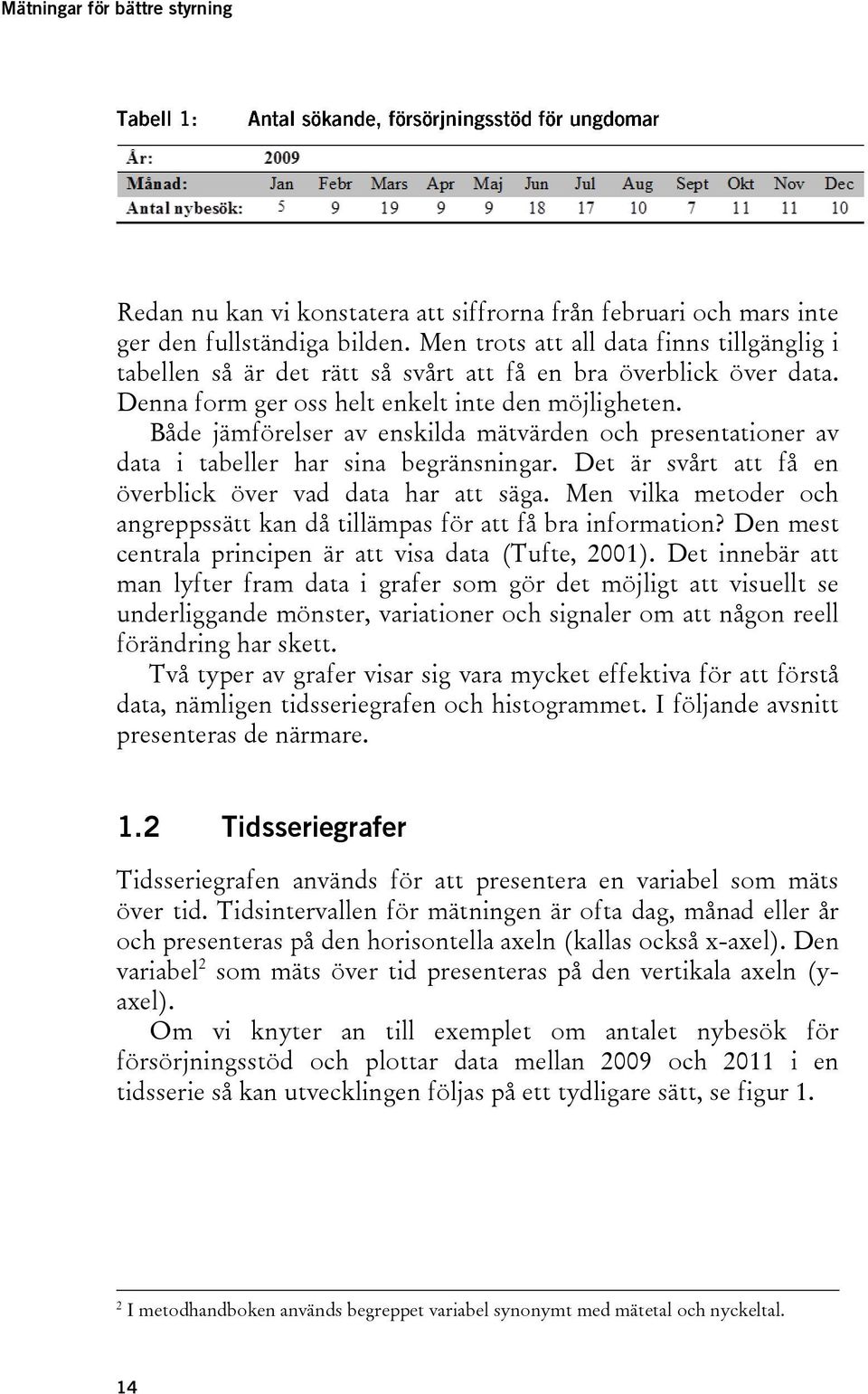 Både jämförelser av enskilda mätvärden och presentationer av data i tabeller har sina begränsningar. Det är svårt att få en överblick över vad data har att säga.
