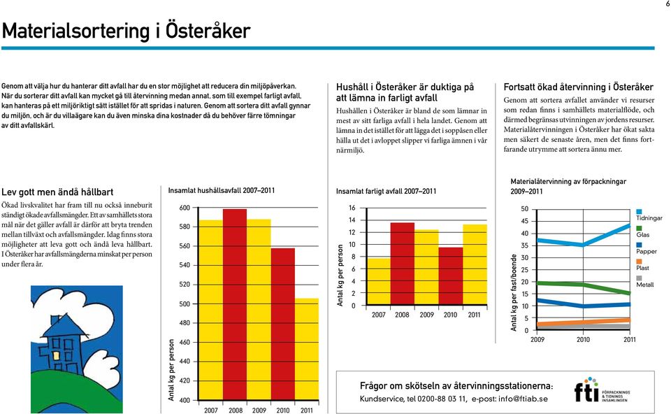 Genom att sortera ditt avfall gynnar du miljön, och är du villaägare kan du även minska dina kostnader då du behöver färre tömningar av ditt avfallskärl.