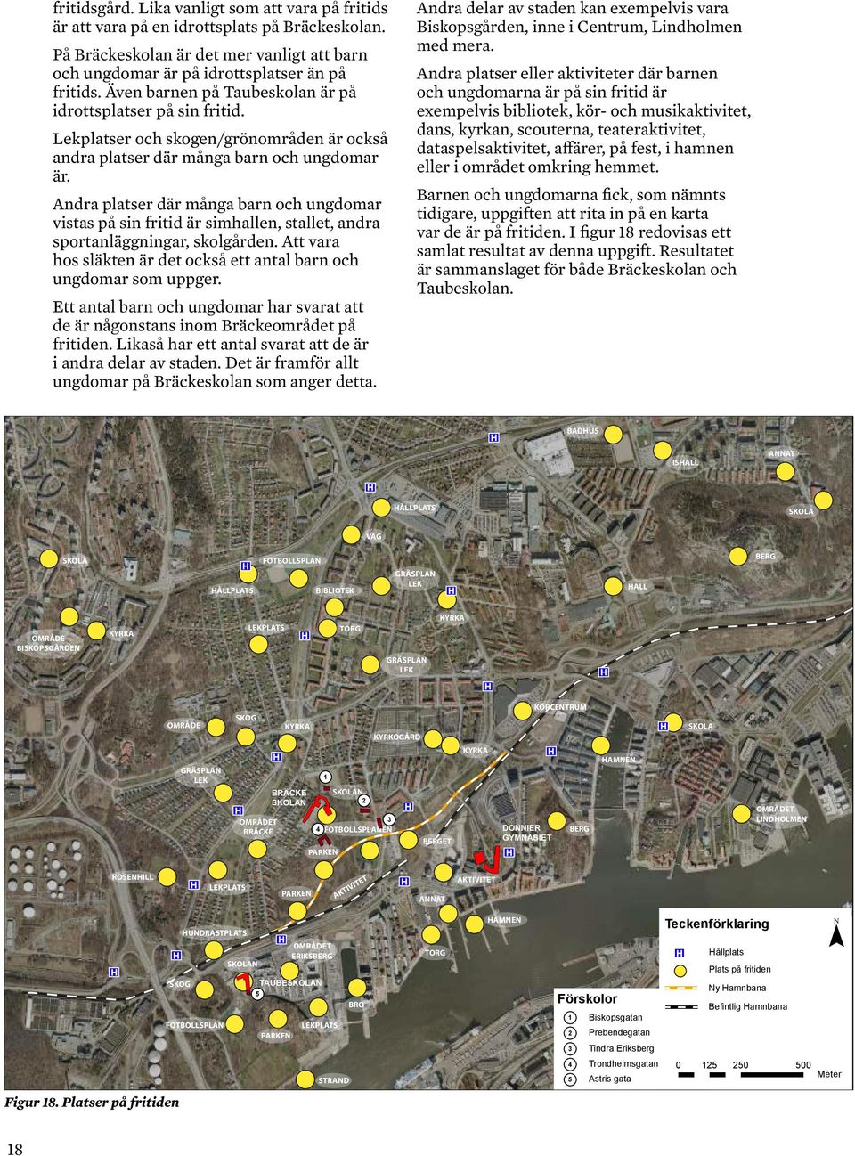 Andra platser där många barn och ungdomar vistas på sin fritid är simhallen, stallet, andra sportanläggningar, skolgården. Att vara hos släkten är det också ett antal barn och ungdomar som uppger.