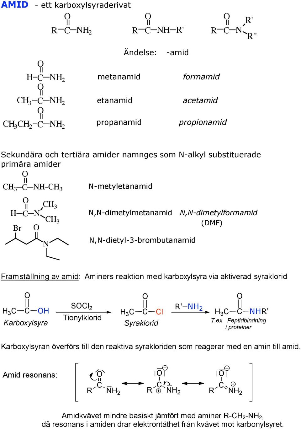 karboxylsyra via aktiverad syraklorid 3 Karboxylsyra Sl 2 Tionylklorid 3 l Syraklorid ' 2 3 ' T.