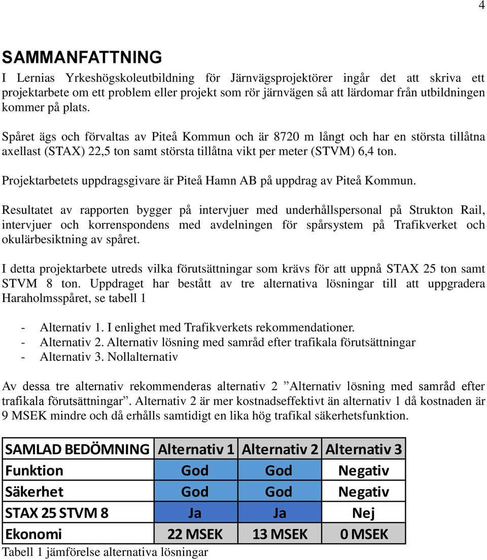 Projektarbetets uppdragsgivare är Piteå Hamn AB på uppdrag av Piteå Kommun.