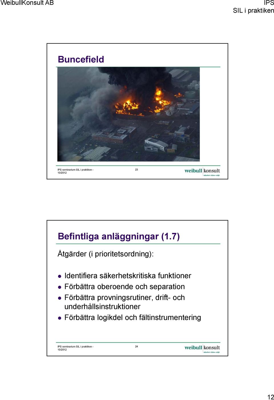 7) Åtgärder (i prioritetsordning): Identifiera säkerhetskritiska funktioner
