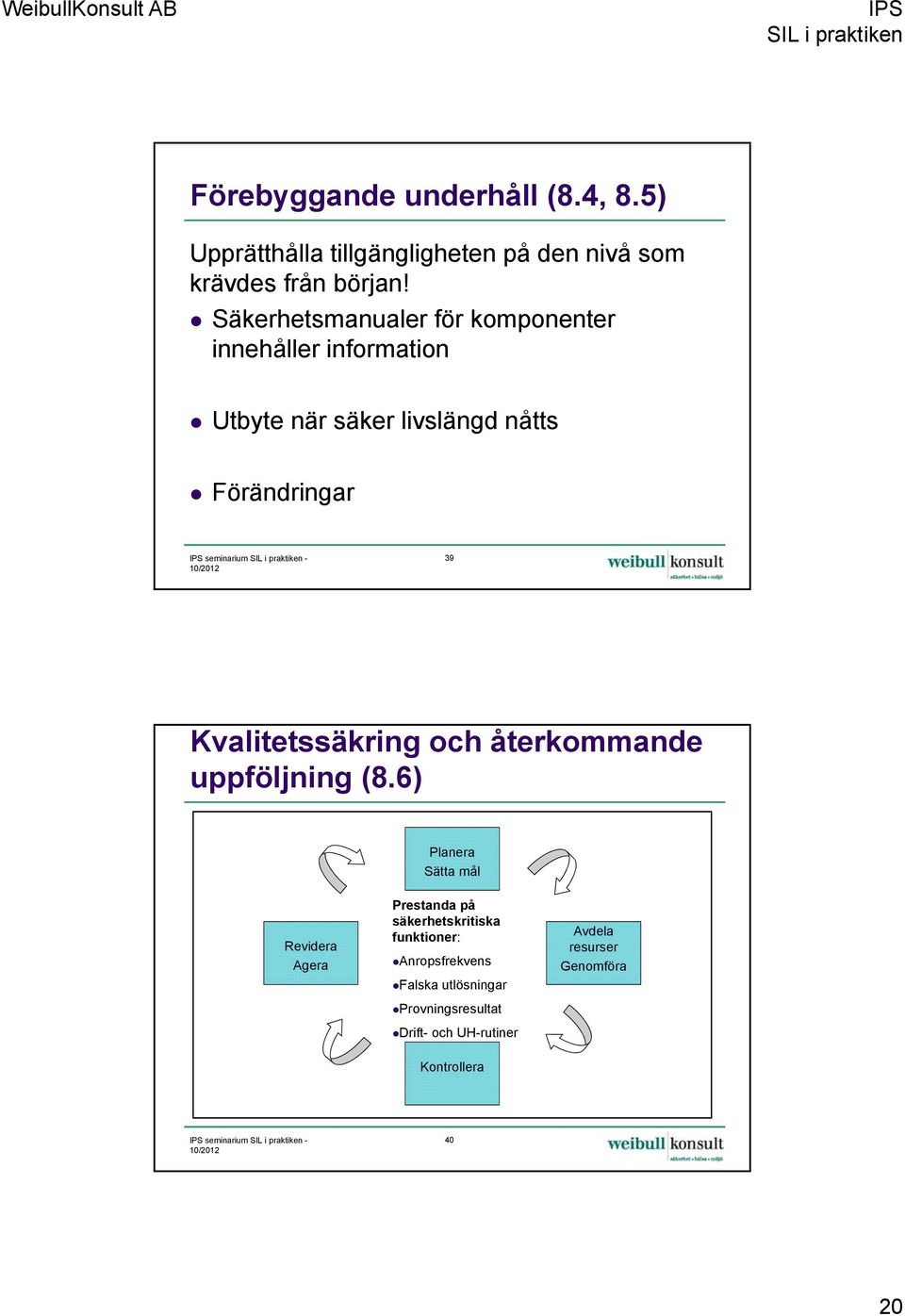 Kvalitetssäkring och återkommande uppföljning (8.