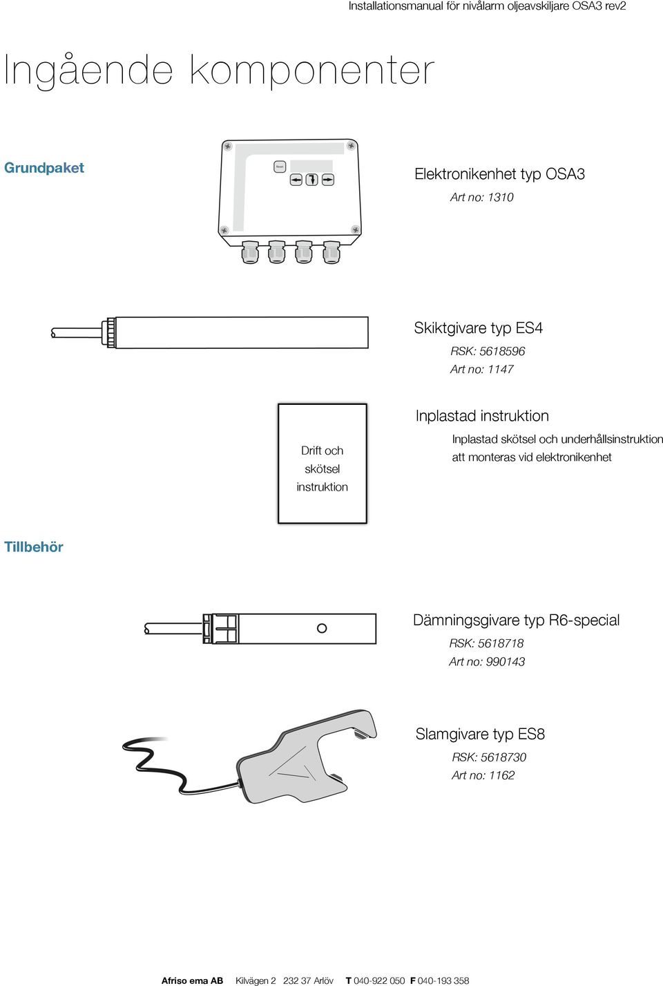 instruktion Drift och skötsel instruktion Inplastad skötsel och underhållsinstruktion att monteras vid