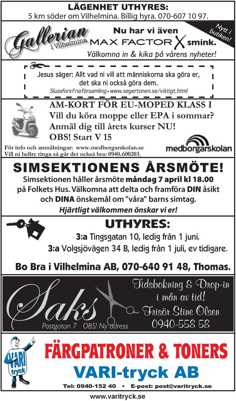 html AM-KORT FÖR EU-MOPED KLASS I Vill du köra moppe eller EPA i sommar? Anmäl dig till årets kurser NU! OBS! Start V 15 För info och anmälningar: www.medborgarskolan.