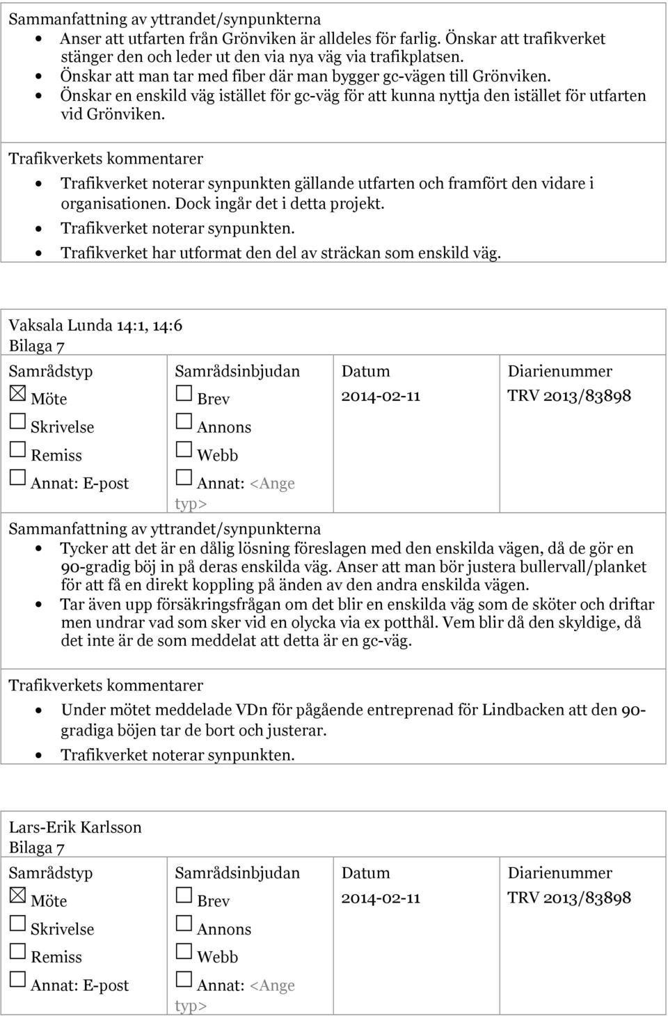 Trafikverket noterar synpunkten gällande utfarten och framfört den vidare i organisationen. Dock ingår det i detta projekt. Trafikverket noterar synpunkten.