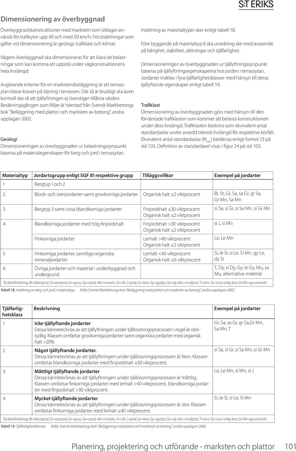 Vägens överbyggnad ska dimensioneras för att klara de belastningar som kan komma att uppstå under vägkonstruktionens hela livslängd.