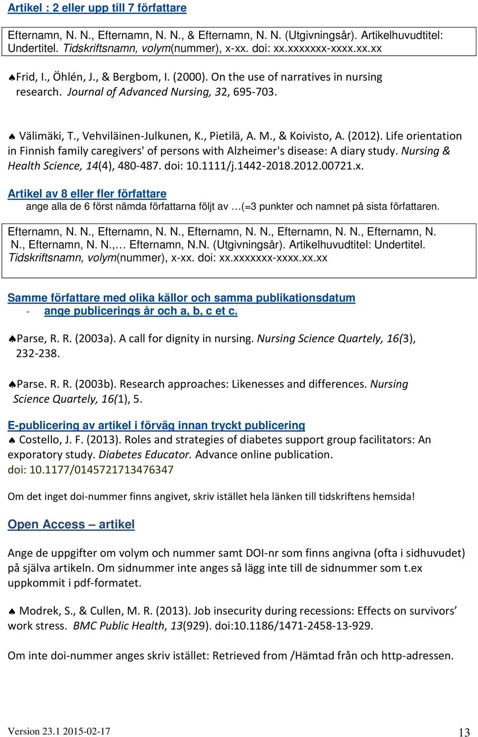 , & Koivisto, A. (2012). Life orientation in Finnish family caregivers' of persons with Alzheimer's disease: A diary study. Nursing & Health Science, 14(4), 480-487. doi: 10.1111/j.1442-2018.2012.00721.