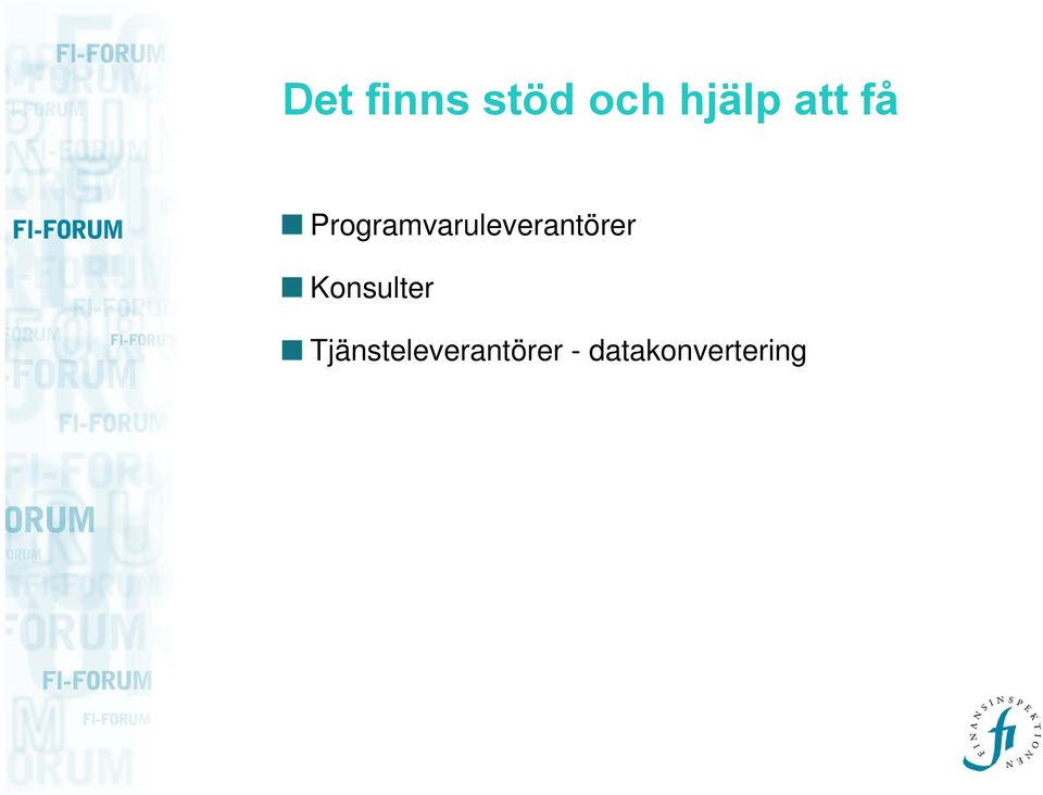 Programvaruleverantörer