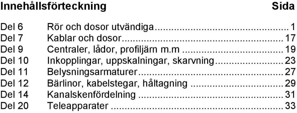 m... 19 Del 10 Inkopplingar, uppskalningar, skarvning.