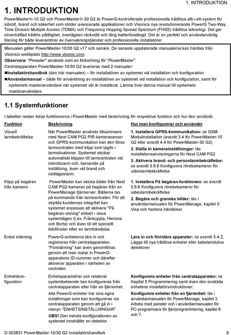 nya revolutionerande PowerG Two-Way, Time Division Multiple Access (TDMA) och Frequency Hopping Spread Spectrum (FHSS) trådlösa teknologi.