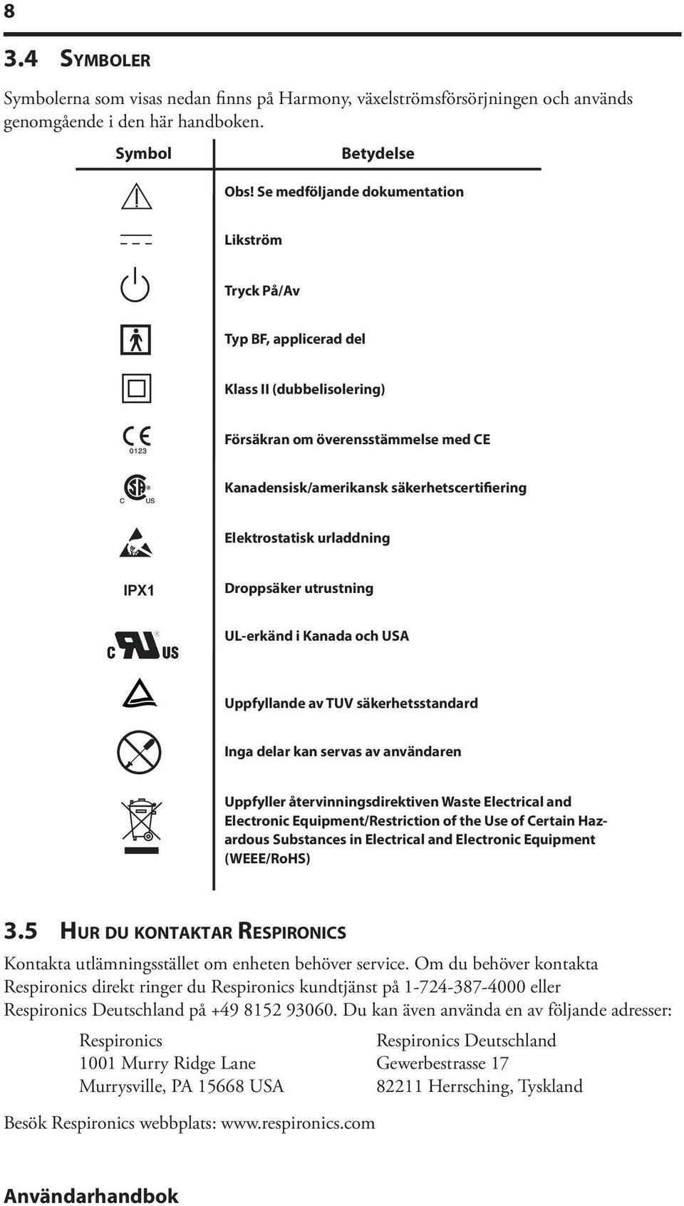 Insulated) Försäkran European om CE överensstämmelse Declaration of Conformity med CE Kanadensisk/amerikansk Canadian/US Safety Certification säkerhetscertifiering Elektrostatisk Electrostatic