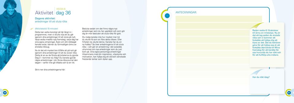 Även om ditt rökbegär kanske avtar, känner du förmodligen ännu av enstaka röksug. Nu är det ett mycket bra tillfälle att på nytt gå igenom dina anledningar till att du slutar röka.