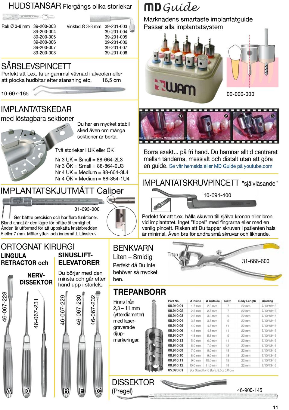 16,5 cm 10-697-165 00-000-000 IMPLANTATSKEDAR med löstagbara sektioner Du har en mycket stabil sked även om många sektioner är borta.