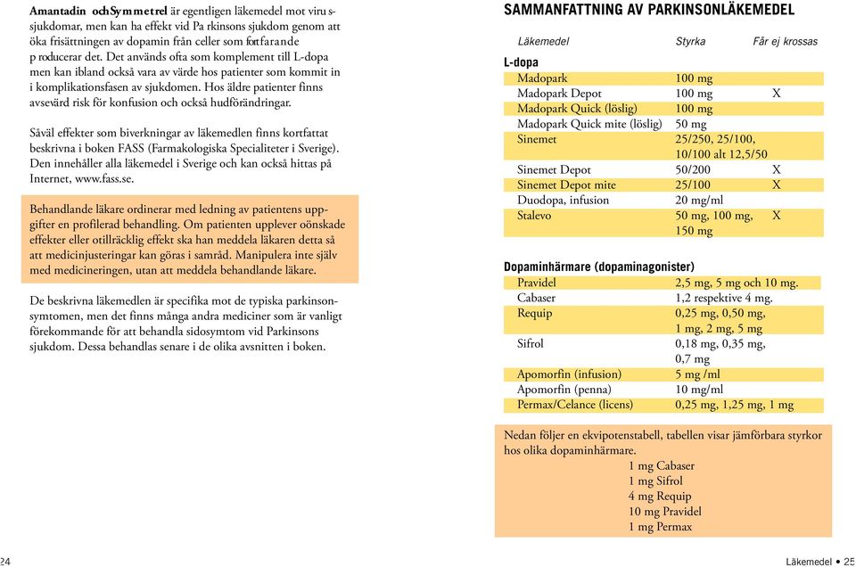 Hos äldre patienter finns a v s e vä rd risk för konfusion och också hudförändringar.