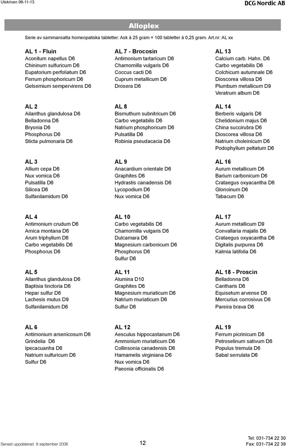 D6 Chininum sulfuricum D6 Chamomilla vulgaris D6 Carbo vegetabilis D6 Eupatorium perfoliatum D6 Coccus cacti D6 Colchicum autumnale D6 Ferrum phosphoricum D6 Cuprum metallicum D6 Dioscorea villosa D6