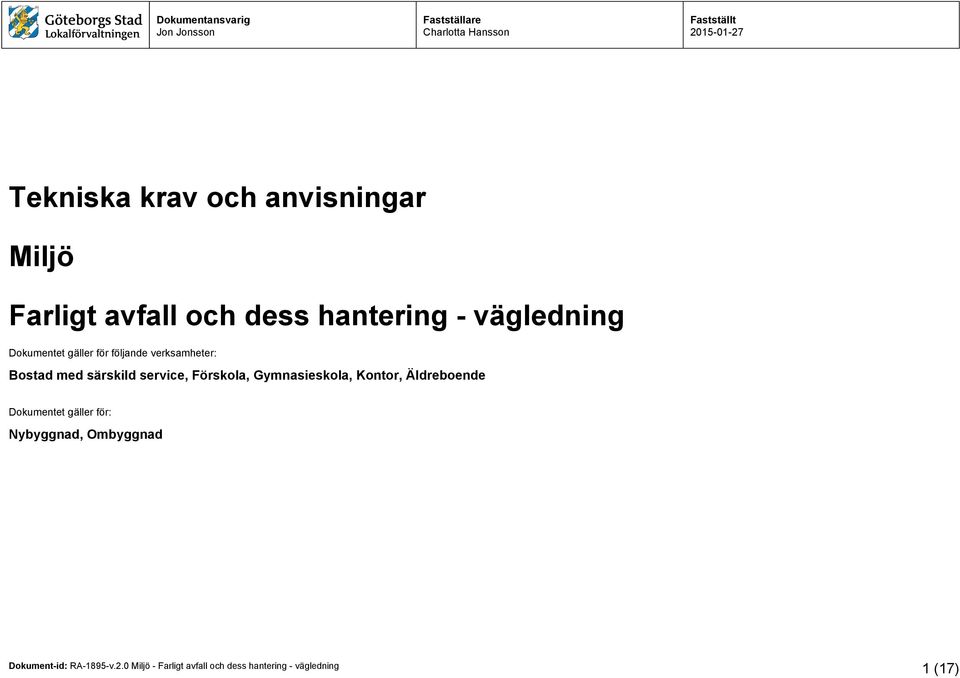 verksamheter: Bostad med särskild service, Förskola,