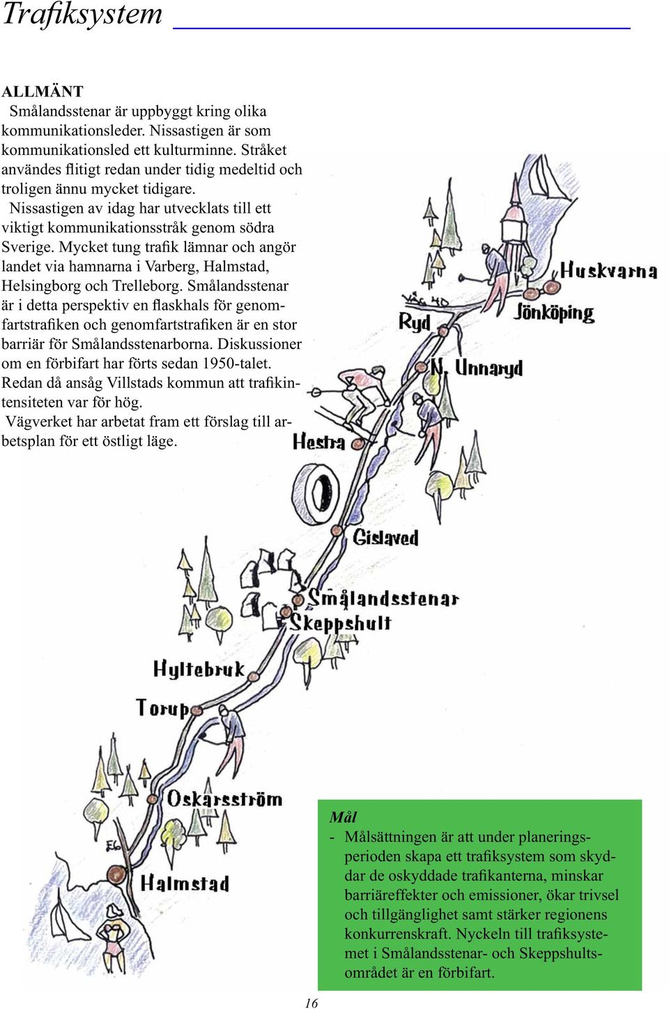 Myck et tung trafik lämnar och angör lan det via hamnarna i Varberg, Halm stad, Helsingborg och Trelleborg.