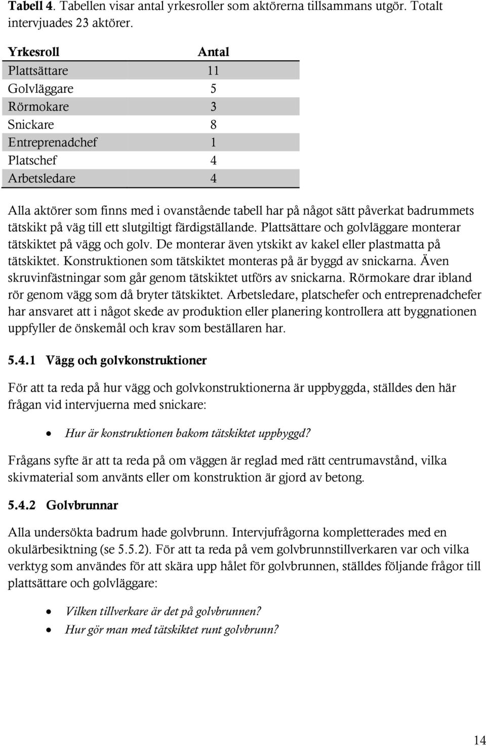 tätskikt på väg till ett slutgiltigt färdigställande. Plattsättare och golvläggare monterar tätskiktet på vägg och golv. De monterar även ytskikt av kakel eller plastmatta på tätskiktet.