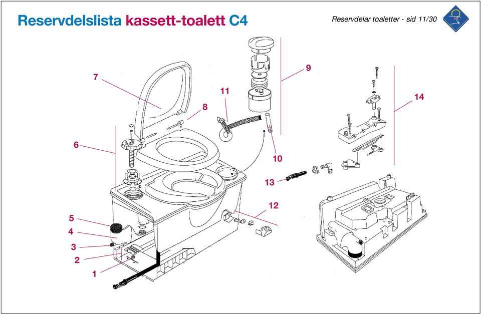 Reservdelar toaletter -