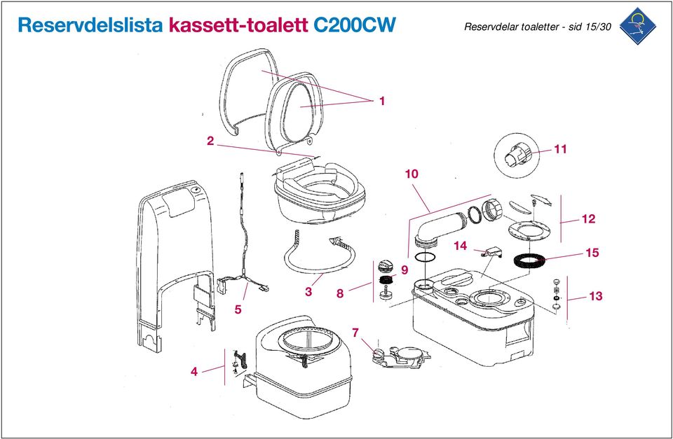 Reservdelar toaletter -