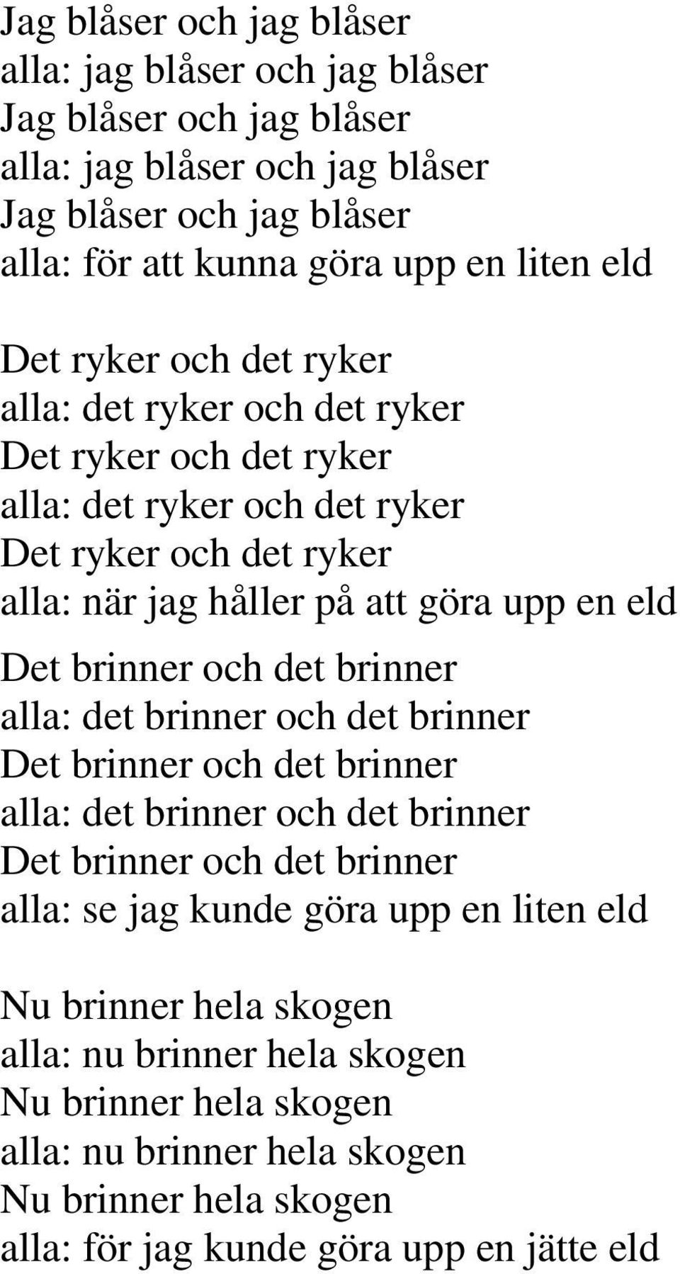 Det brinner och det brinner alla: det brinner och det brinner Det brinner och det brinner alla: det brinner och det brinner Det brinner och det brinner alla: se jag kunde göra upp