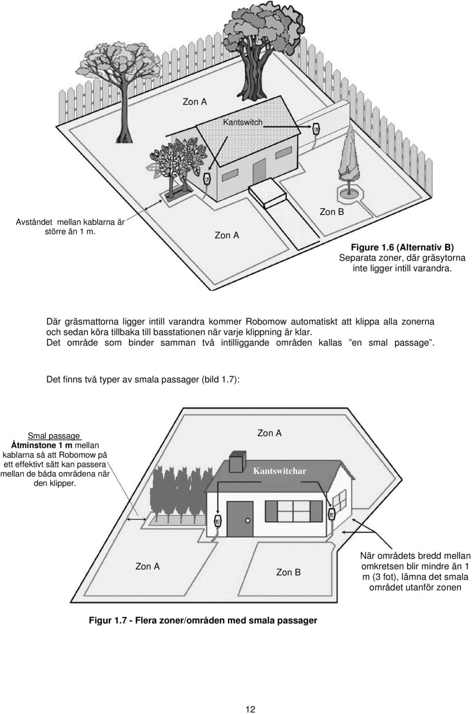 Det område som binder samman två intilliggande områden kallas en smal passage. Det finns två typer av smala passager (bild 1.