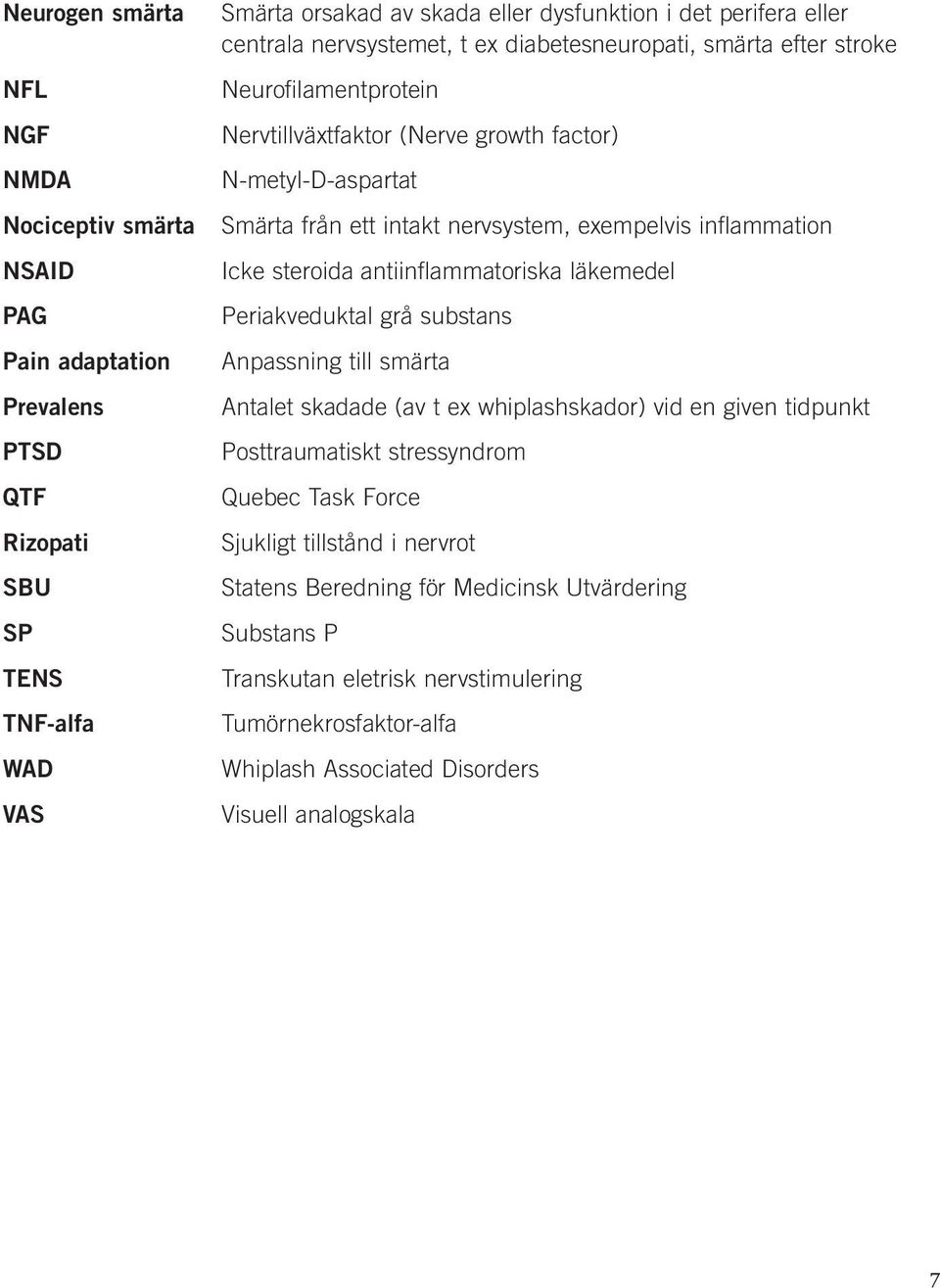 inflammation Icke steroida antiinflammatoriska läkemedel Periakveduktal grå substans Anpassning till smärta Antalet skadade (av t ex whiplashskador) vid en given tidpunkt Posttraumatiskt stressyndrom