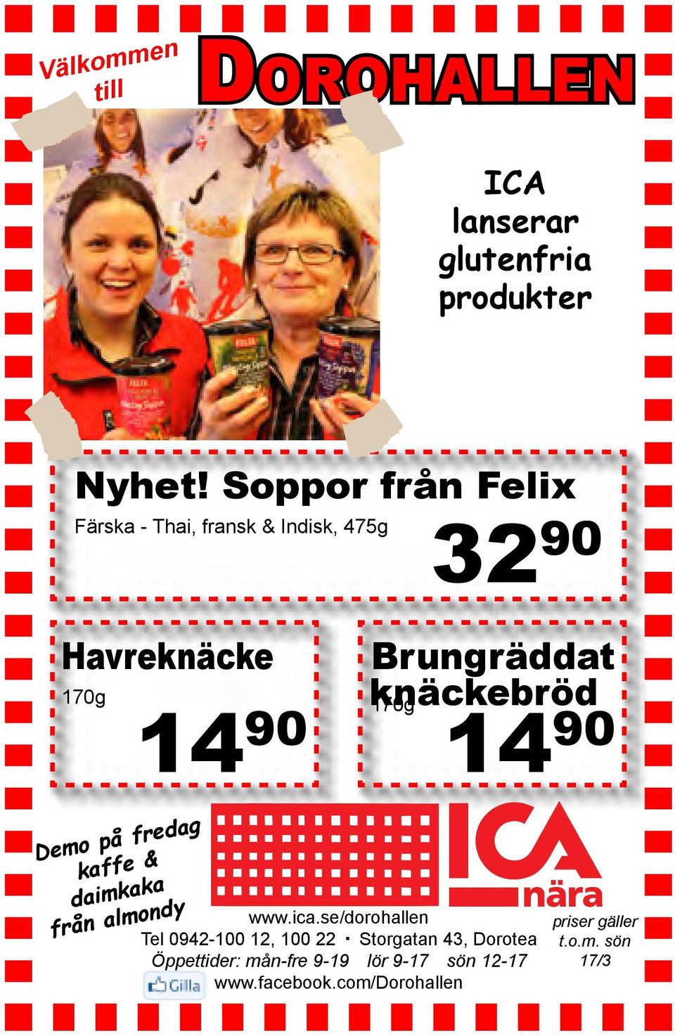 knäckebröd 170g 14 90 Demo på fredag kaffe & daimkaka från almondy www.ica.