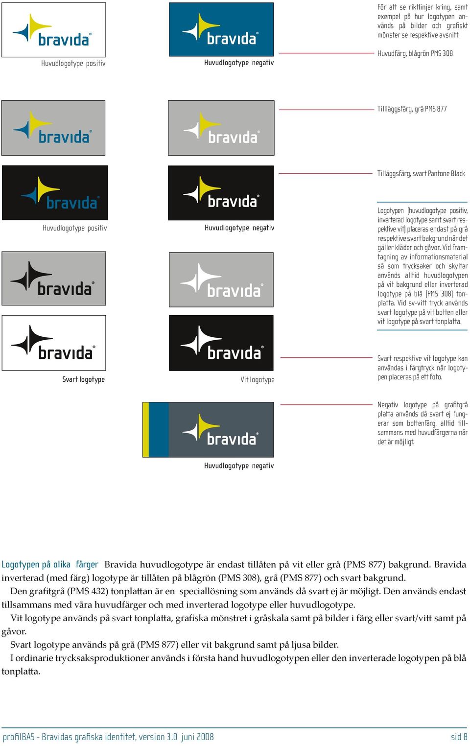 respektive vit) placeras endast på grå respektive svart bakgrund när det gäller kläder och gåvor.