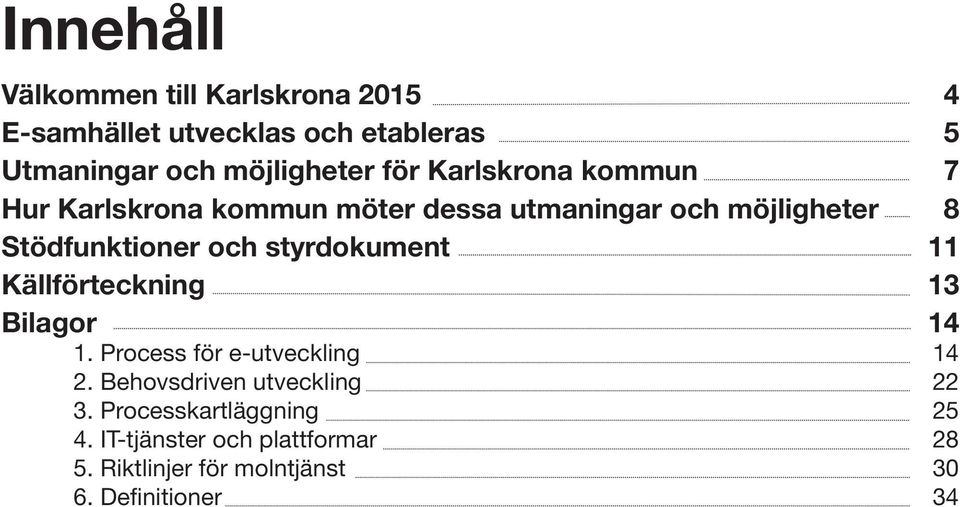 styrdokument 11 Källförteckning 13 Bilagor 14 1. Process för e-utveckling 14 2.