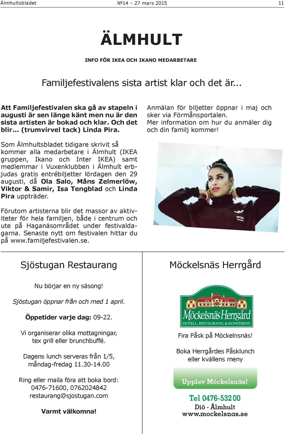 Anmälan för biljetter öppnar i maj och sker via Förmånsportalen. Mer information om hur du anmäler dig och din familj kommer!