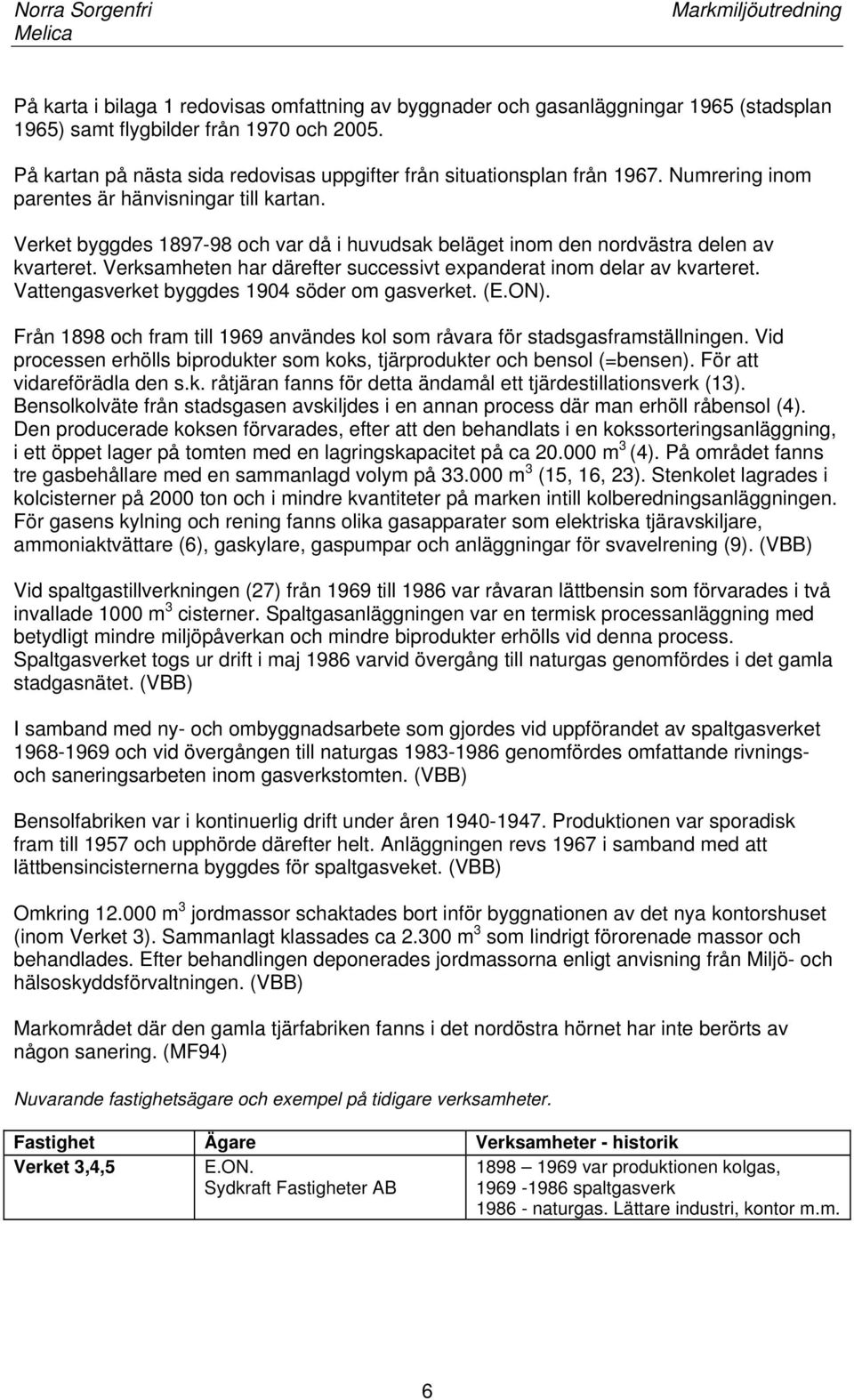 Verket byggdes 1897-98 och var då i huvudsak beläget inom den nordvästra delen av kvarteret. Verksamheten har därefter successivt expanderat inom delar av kvarteret.